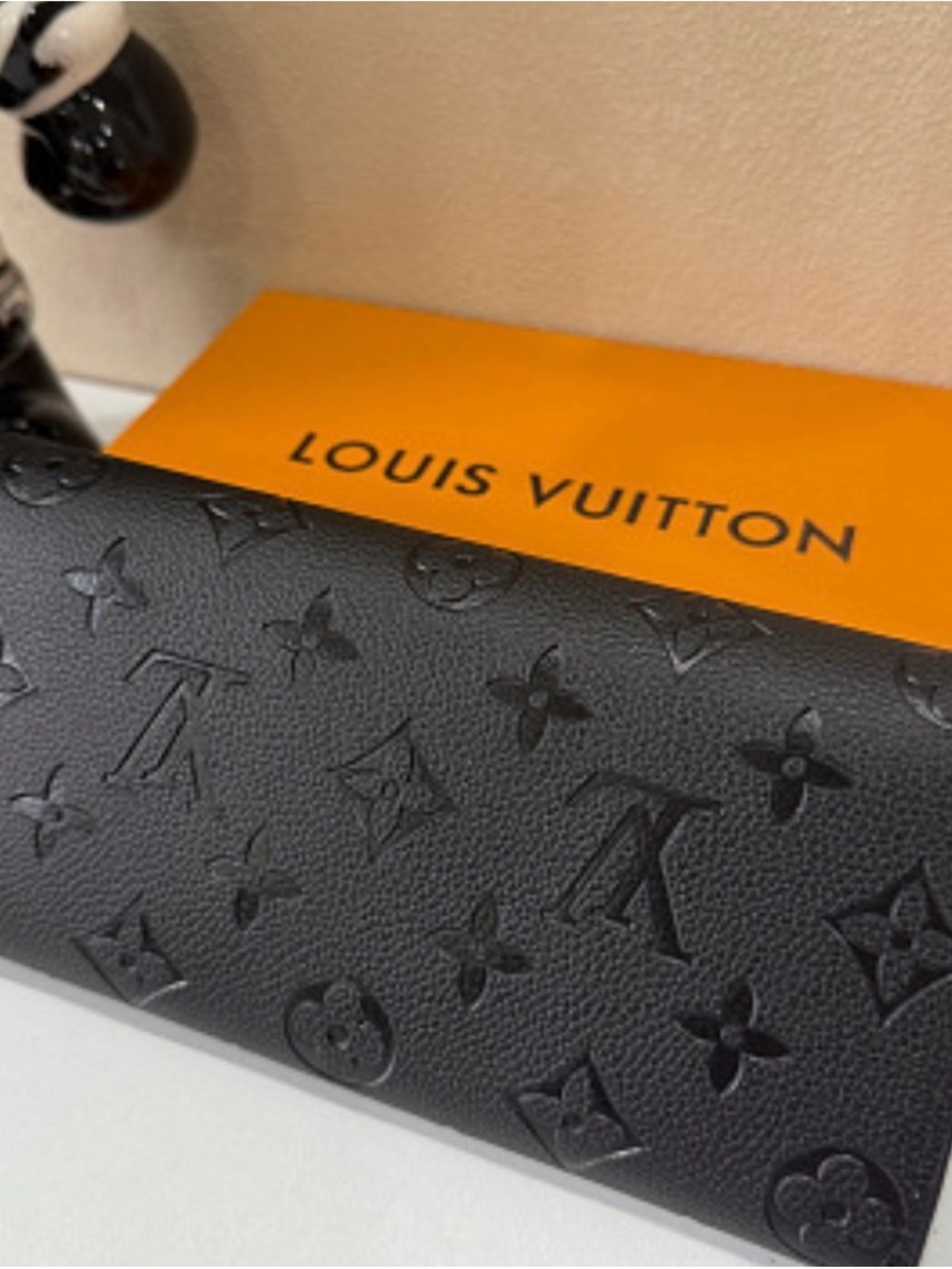 Louis Vuitton Black Monogram Embossed wallet